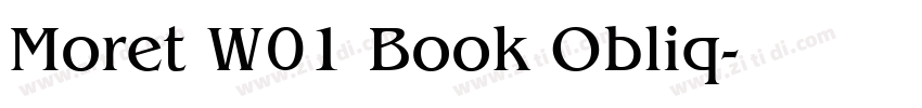 Moret W01 Book Obliq字体转换